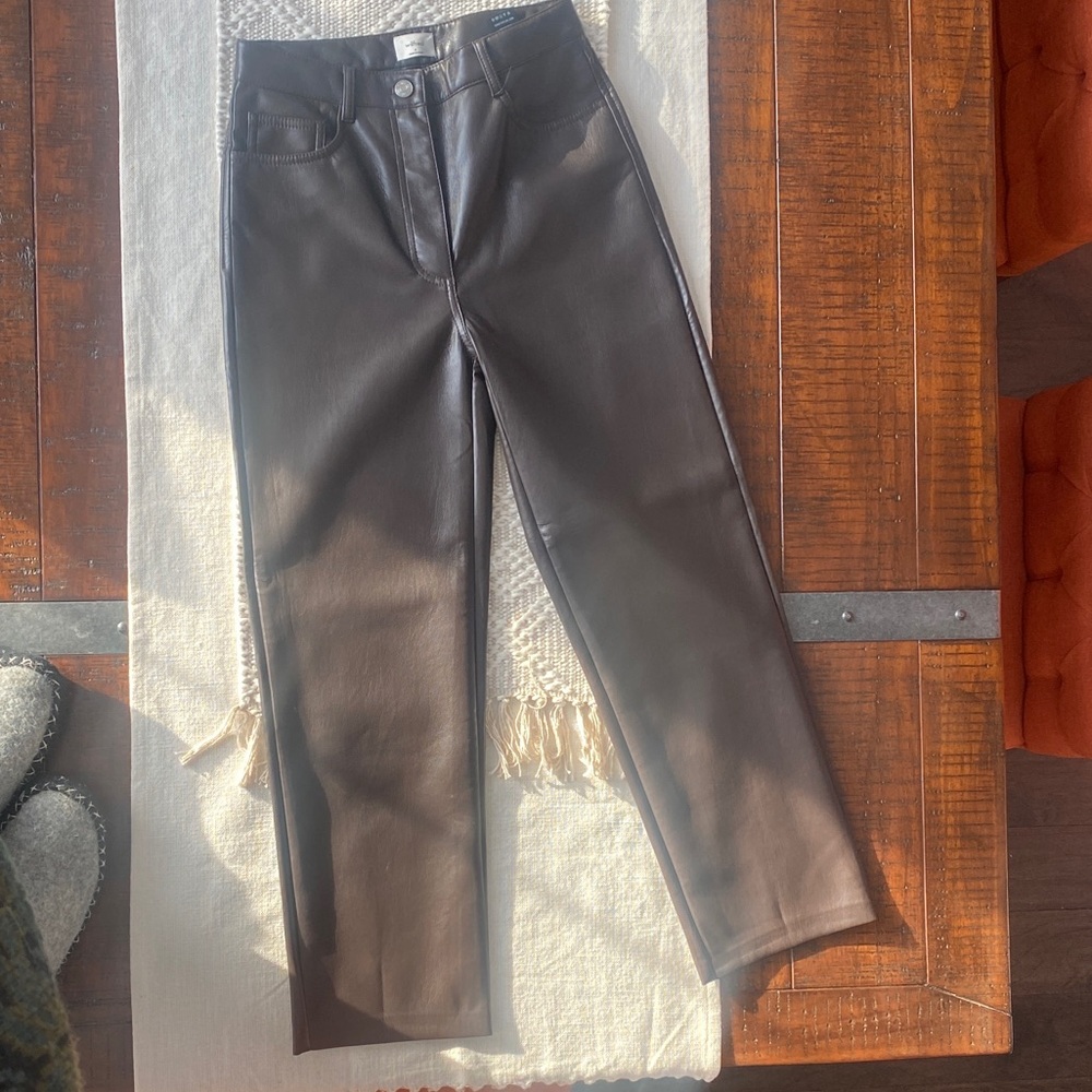 Aritzia High Rise Brown Pants